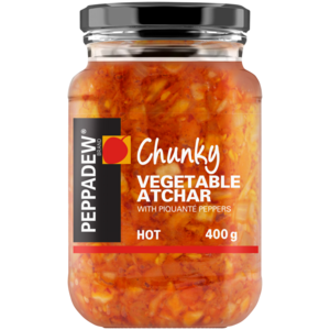 PEPPADEW Hot Chunky Vegetable Atchar with Piquanté Peppers 400g