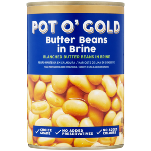 Pot O' Gold Butter Beans in Brine 400g