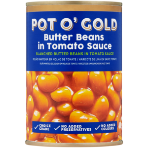 Pot O' Gold Butter Beans in Tomato Sauce 400g