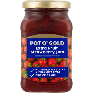 Pot O' Gold Extra Fruit Strawberry Jam 340g