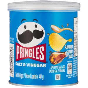 Pringles Salt & Vinegar Flavoured Savoury Snack 40g