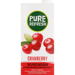Pure Refresh UHT 100% Pure Cranberry Fruit Juice 1L
