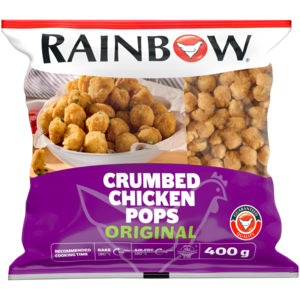RAINBOW Frozen Original Crumbed Chicken Pops 400g