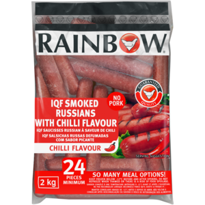 RAINBOW Chilli Flavour Frozen Smoked Russians 2kg