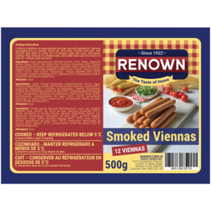 Renown Smoked Viennas 12 Pack