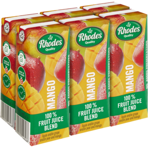 Rhodes Quality Mango 100% Fruit Juice Blend 6 x 200ml
