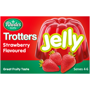 Rhodes Quality Trotters Strawberry Flavoured Jelly 40g