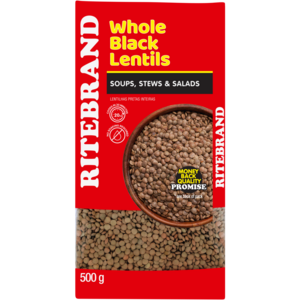 Ritebrand Whole Black Lentils 500g