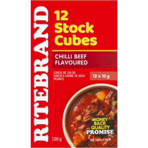 Ritebrand Chilli Beef Flavoured Stock Cubes 12 x 10g