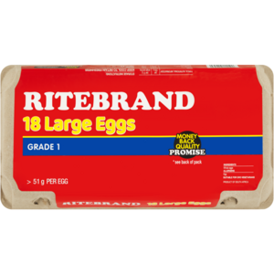 Ritebrand Large Eggs 18 Pack