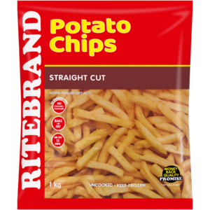 Ritebrand Frozen Straight Cut Potato Chips 1kg