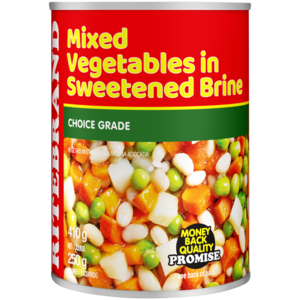 Ritebrand Mixed Vegetables in Sweetened Brine 410g