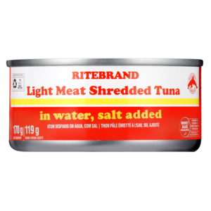 Ritebrand Light Meat Shredded Tuna In Water Can 170g