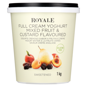 Royale Mixed Fruit & Custard Flavoured Full Cream Yoghurt 1kg