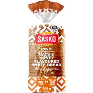 SASKO Low G.I Dumpy Oats & Honey Flavoured White Bread 700g