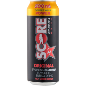 Score Original Sparkling Guarana Flavoured Energy Drink Can 500ml