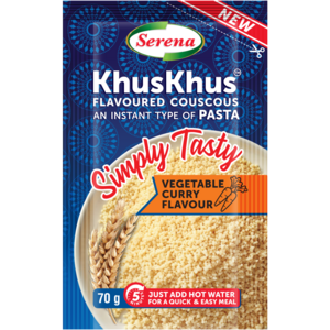 Serena Vegetable Curry Flavour KhusKhus Pasta 70g