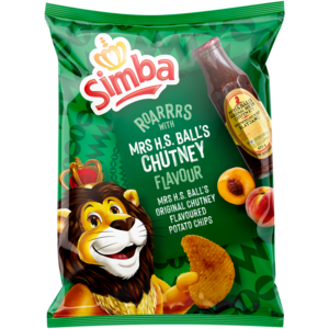 Simba Mrs H.S Ball's Chutney Flavoured Potato Chips Bag 36g
