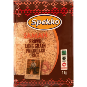 Spekko Saman Brown Long Grain Parboiled Rice 1kg