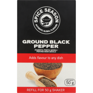 Spice Season Refill Ground Black Pepper Spice 50g
