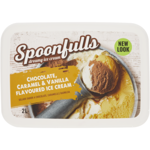 Spoonfulls Caramel, Vanilla & Chocolate Ice Cream 2L