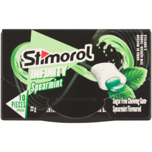 Stimorol Infinity Spearmint Flavoured Sugar Free Chewing Gum 10 Pack