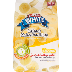 Super White Banana Flavour Instant Maize Porridge 1kg