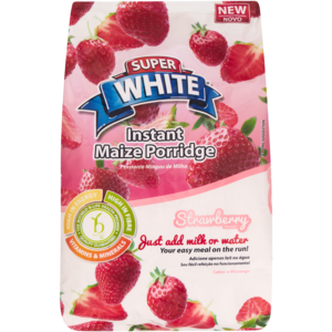 Super White Strawberry Flavour Instant Maize Porridge 1kg