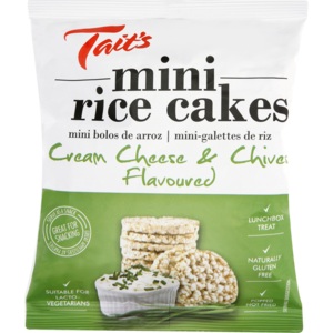 Tait's Cream Cheese & Chives Rice Cakes 30g