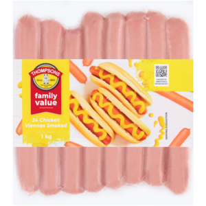 Thompsons Family Value Smoked Chicken Viennas 1kg