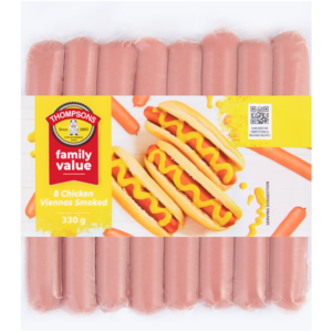 Thompsons Family Value Smoked Chicken Viennas 330g