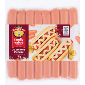 Thompsons Family Value Smoked Viennas 1kg