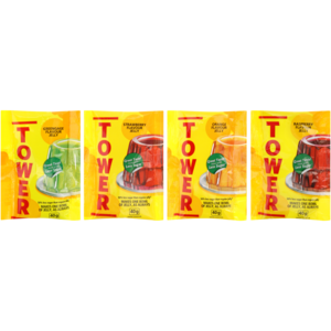 TOWER Greengage Flavoured Jelly 40g (Flavour May Vary)