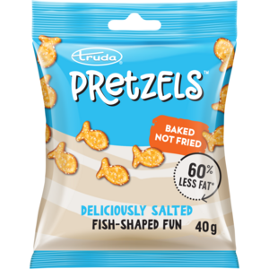 Truda Pretzels Deliciously Salted Fish-Shaped Fun Baked Snack 40g