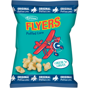 Truda Flyers Cheese & Chives Flavoured Puffed Corn 100g