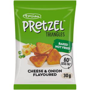 Truda Pretzel Cheese & Onion Flavoured Triangles 30g
