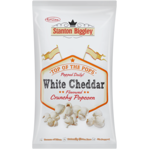 Truda Stanton Biggley White Cheddar Flavoured Crunchy Popcorn 90g