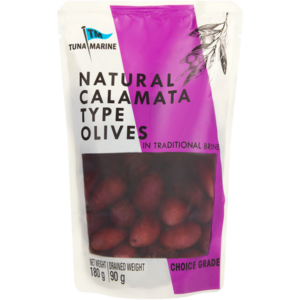 Tuna Marine Natural Calamata Type Olives in Traditional Brine 180g
