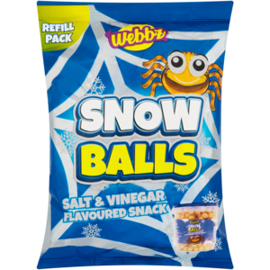 Webbz Salt & Vinegar Flavoured Snow Balls 100g