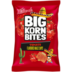Willards Big Korn Bites Tomato Flavoured Maize Chips 120g